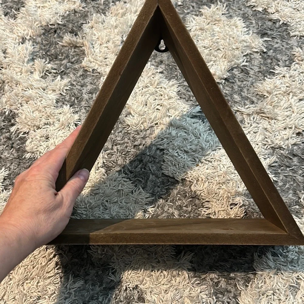 Hobby Lobby Brown Triangular Display Shelf Wall Decor